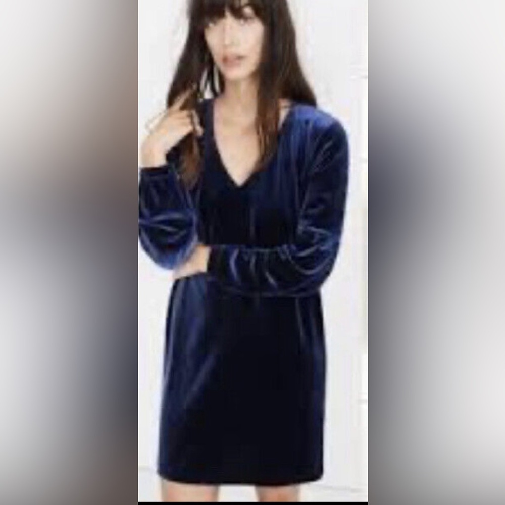 Madewell Large Velvet Balloon Sleeve in Purple